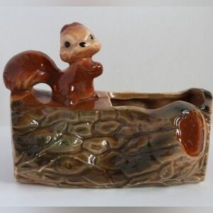 Kitschy Vintage Squirrel Planter Fun Home Decor